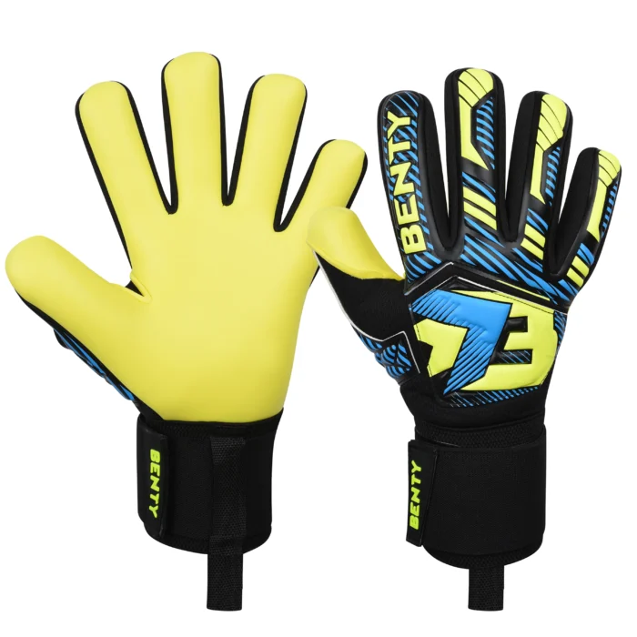 Backhand Dumbo 4mm Goalkeeper Gloves - Roll Negative Cut, Yellow 4+3MM Palm