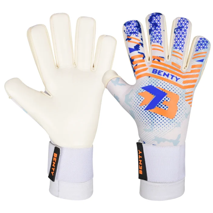 Silicon Printing & Sublimation Backhand Goalkeeper Gloves - Negative Cut, Contact White Palm
